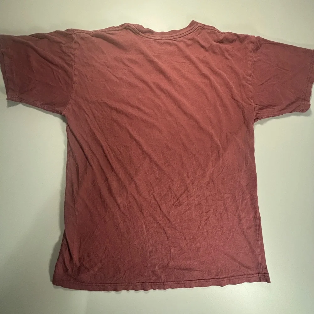 Vans Off The Wall Floral‎ Graphic T Shirt Maroon Burgundy Skateboard Medium